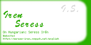 iren seress business card